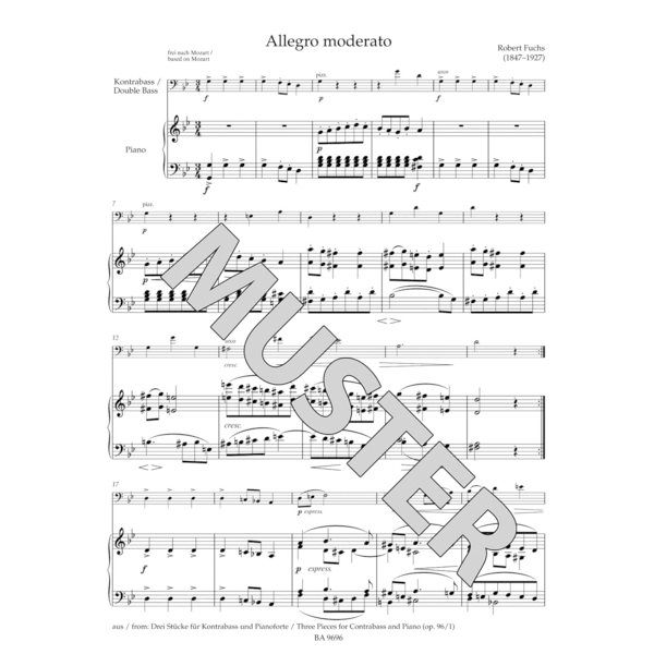 Brenreiter Concert Pieces Double Bass