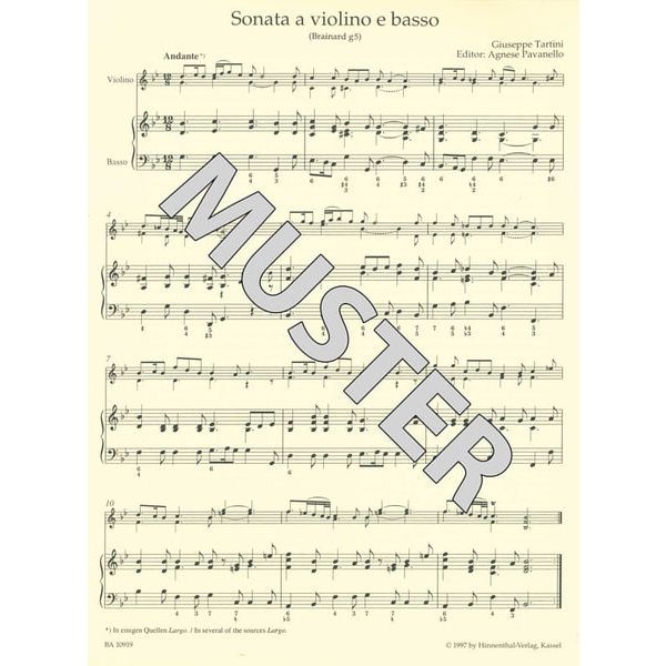 Brenreiter Tartini Sonate g-Moll Violin