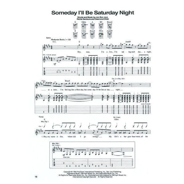 Music Sales Bon Jovi Cross Road Guitar