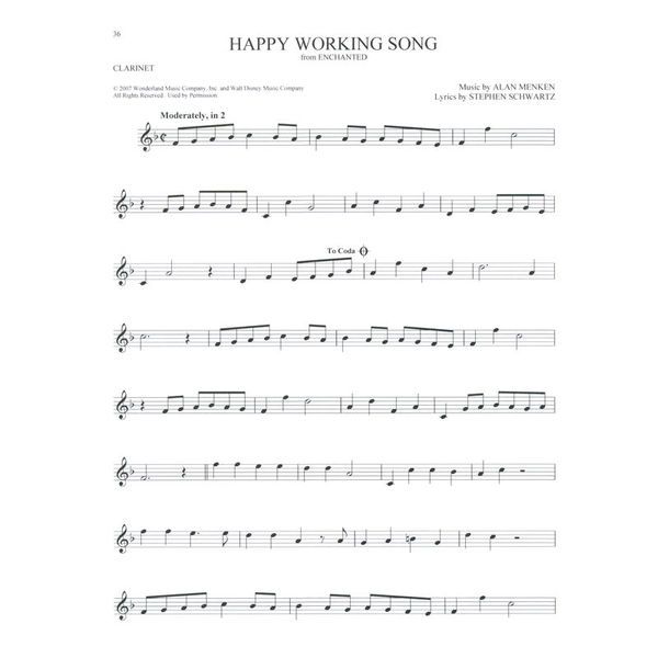 Hal Leonard 101 Disney Songs Clarinet