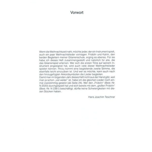 Heinrichshofen Verlag Fridolins Weihnachtsalbum