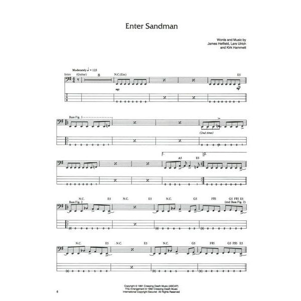 Cherry Lane Music Company Metallica Black Album Bass