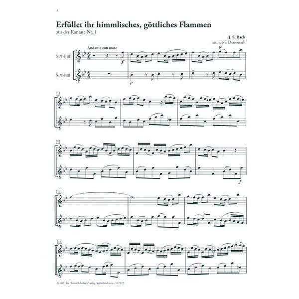 Heinrichshofen Verlag Bach Schwingt euch freudig