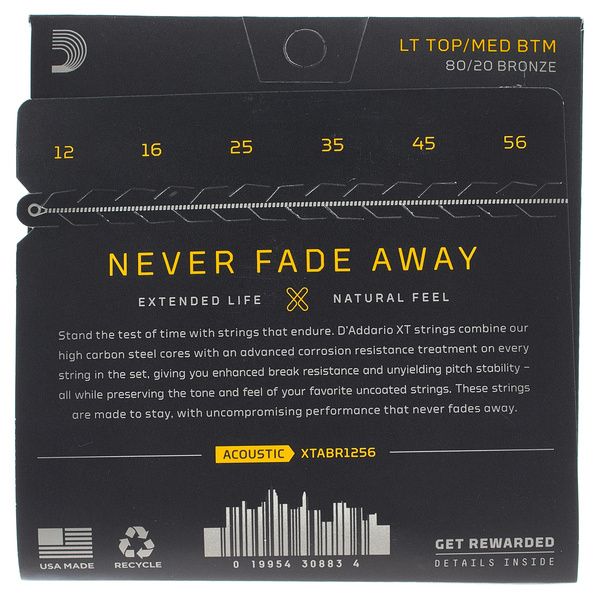 Daddario XTABR1256 Light Top/Med.Bottom