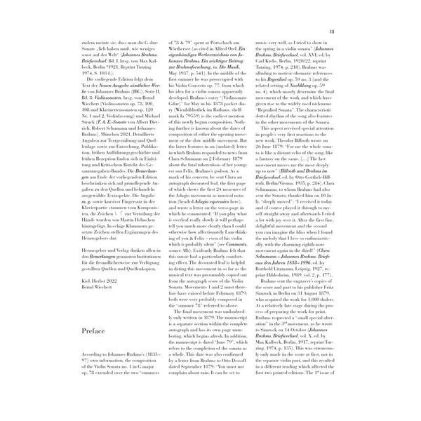 Henle Verlag Brahms Violinsonate G-Dur