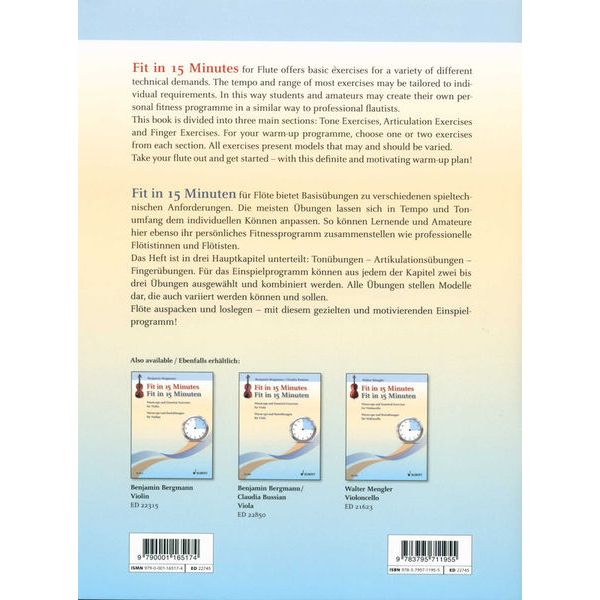 Schott Fit In 15 Minutes Flute