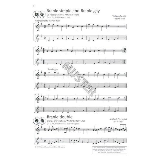 Schott Baroque Dances Recorder