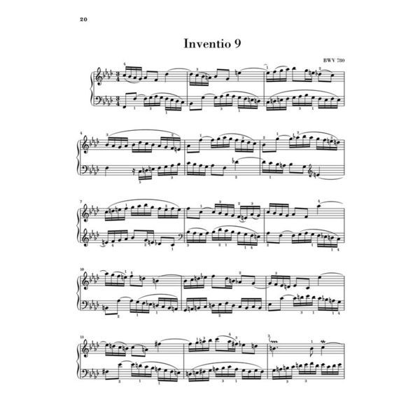 Henle Verlag Bach Zweistimmige Inventionen