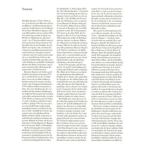 Henle Verlag Kreutzer 42 Etüden Violin