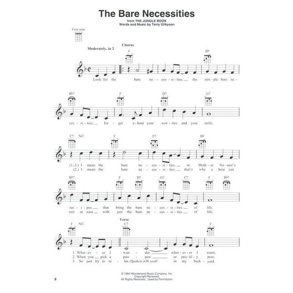 Hal Leonard First 50 Disney Songs Ukulele