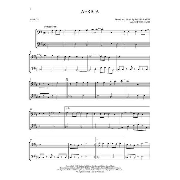 Hal Leonard Pop Classics For Two Cellos