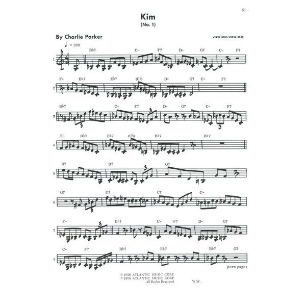 Atlantic Music Charlie Parker Omnibook C