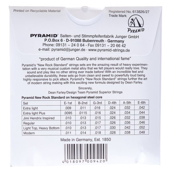 Pyramid NRS0942 Extra Ligh String Set