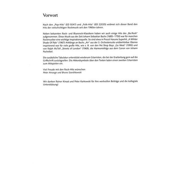 Schott Rock-Hits klassische Gitarre