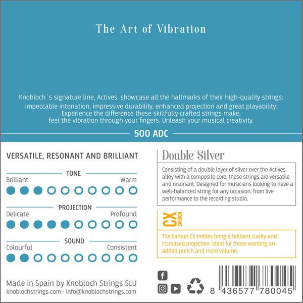 Knobloch Strings Double Silver Carbon CX 500ADC