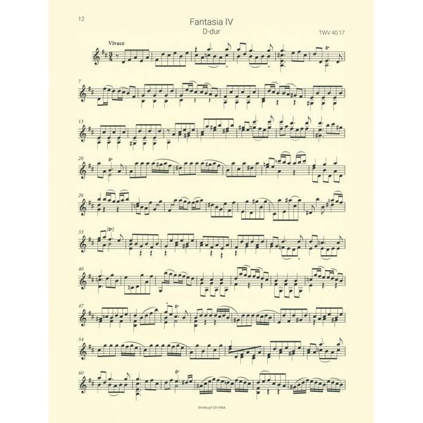 Breitkopf & Hrtel Telemann Zwölf Fantasien