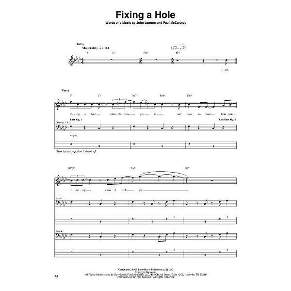 Hal Leonard Beatles Bass Tab Anthology