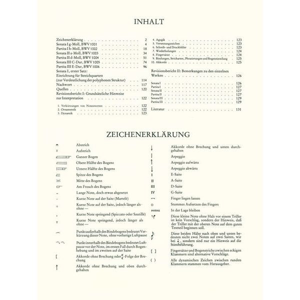 Edition Peters Bach Sonaten und Partiten
