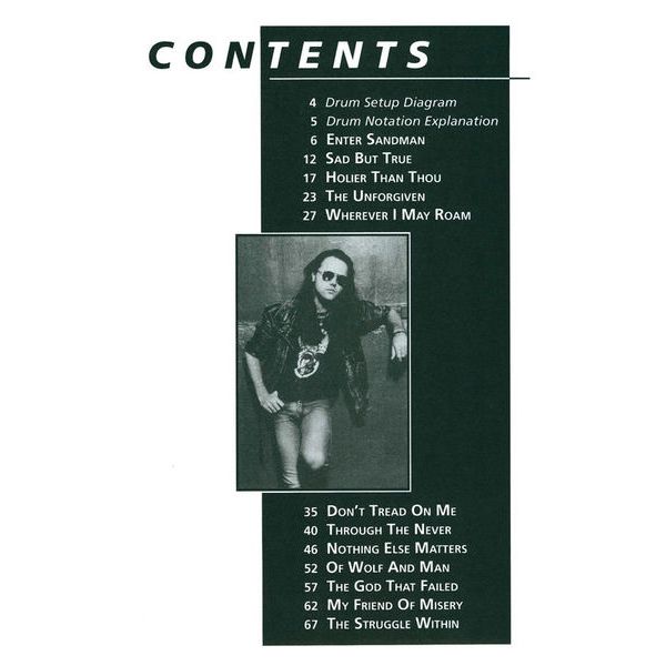 Cherry Lane Music Company Metallica Black Album Drums