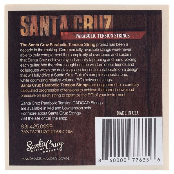 Santa Cruz Parabolic Strings DADGAD Mid