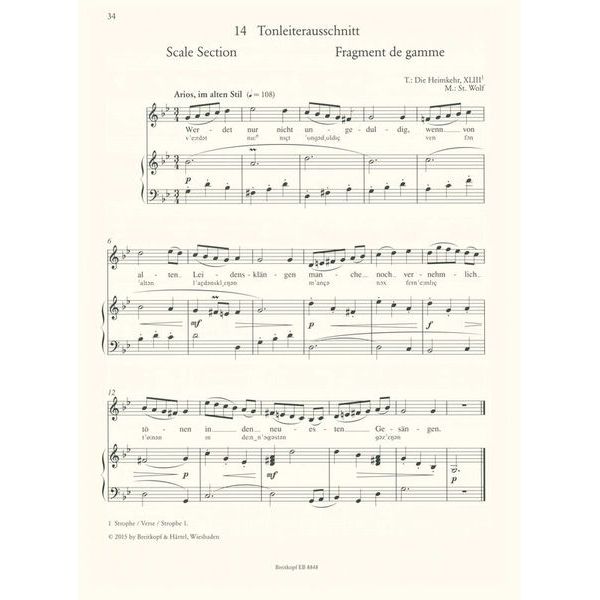 Breitkopf & Hrtel Wege zum Liedgesang Hoch