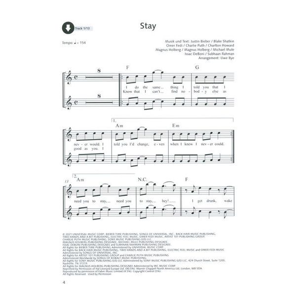 Schott Die Schönsten Popsongs 13