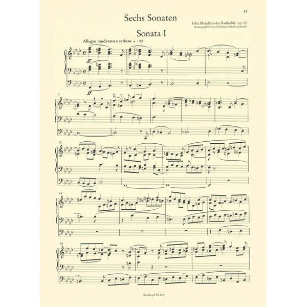 Breitkopf & Hrtel Mendelssohn Orgelwerke 1