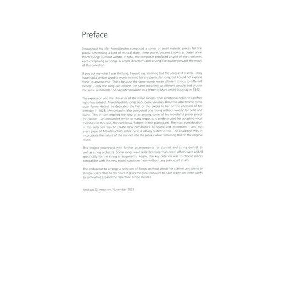 Universal Edition Mendelssohn Lieder ohne Worte