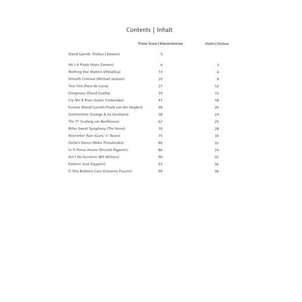 Schott David Garrett Best Of Violin