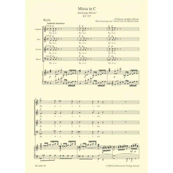 Brenreiter Mozart Krönungsmesse