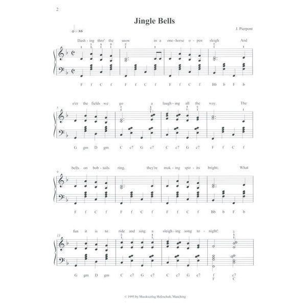 Holzschuh Verlag Weihnachtslieder Akkordeon