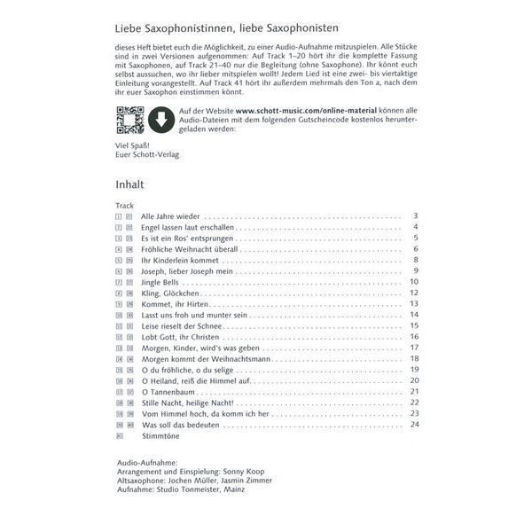 Schott Schönste Weihnachts A-Sax