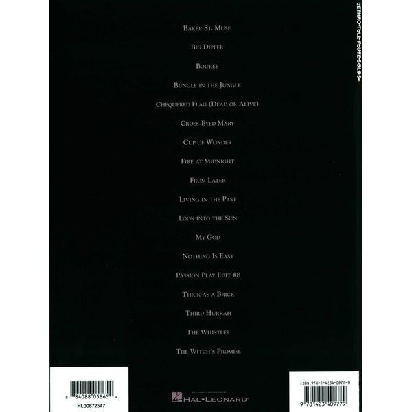Hal Leonard Jethro Tull Flute Solos