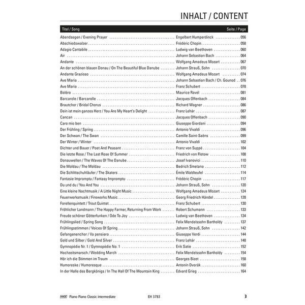 Hage Musikverlag Piano Classic Intermediate