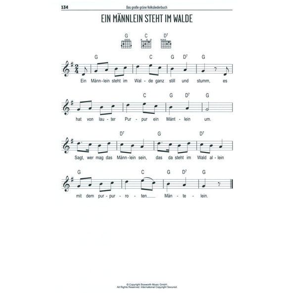 Bosworth Das Volksliederbuch Gitarre
