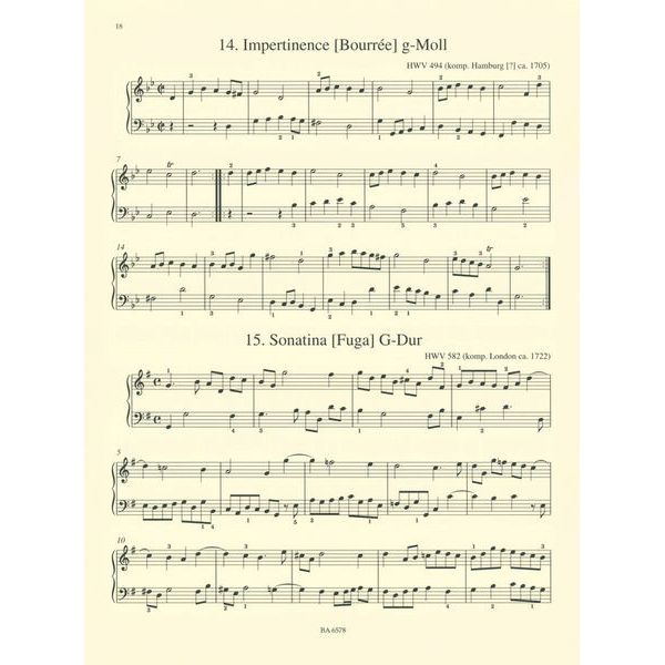 Brenreiter Hndel Leichte Klavierstücke