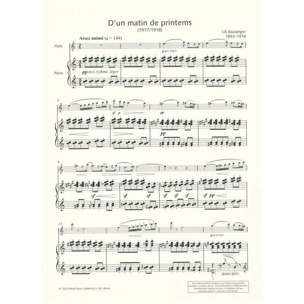 Schott Boulanger Complete Flute Works