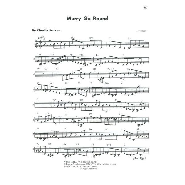 Atlantic Music Charlie Parker Omnibook Bb