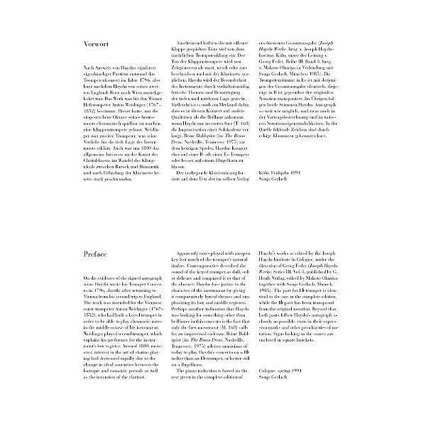 Henle Verlag Haydn Trompetenkonzert Es-dur