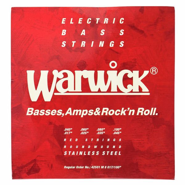 Warwick Red Strings 8 M 017/40-045/100