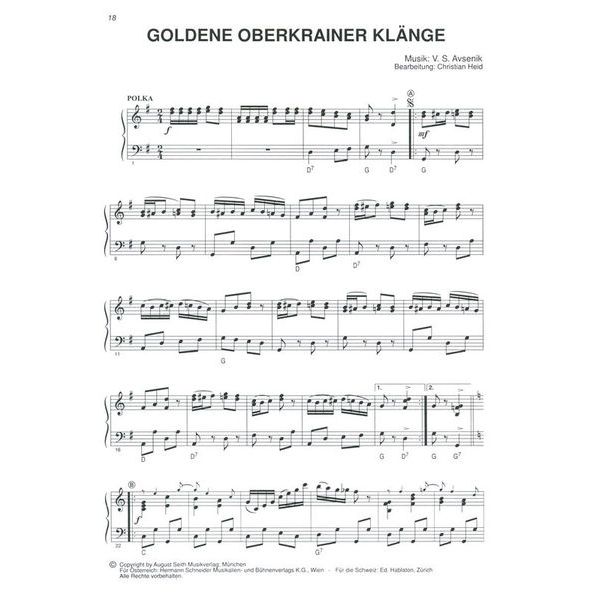 August Seith Musikverlag Avsenik Welterfolge Blue