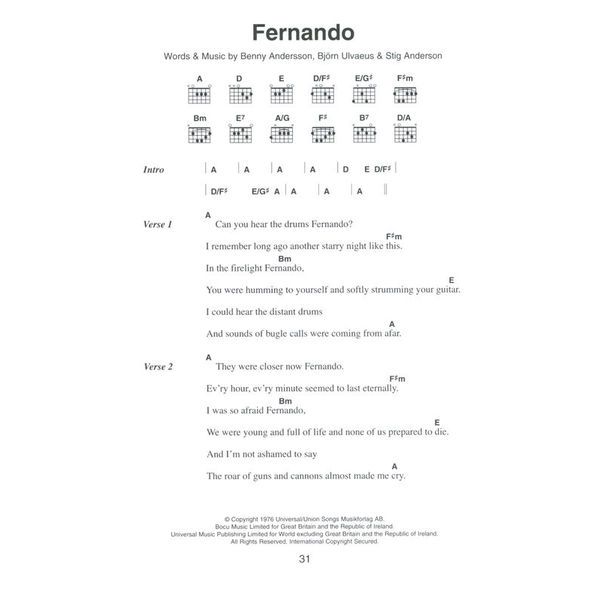 Wise Publications Little Black Book Abba