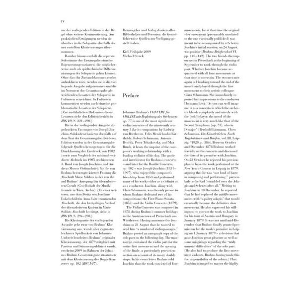 Henle Verlag Brahms Violinkonzert D-Dur
