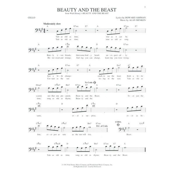 Hal Leonard Easy Pop Melodies Cello