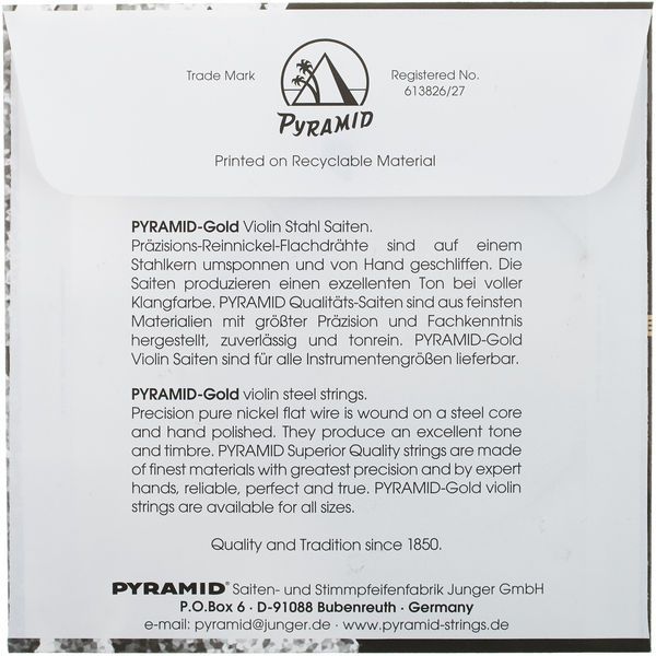 Pyramid Gold Violin Strings 4/4