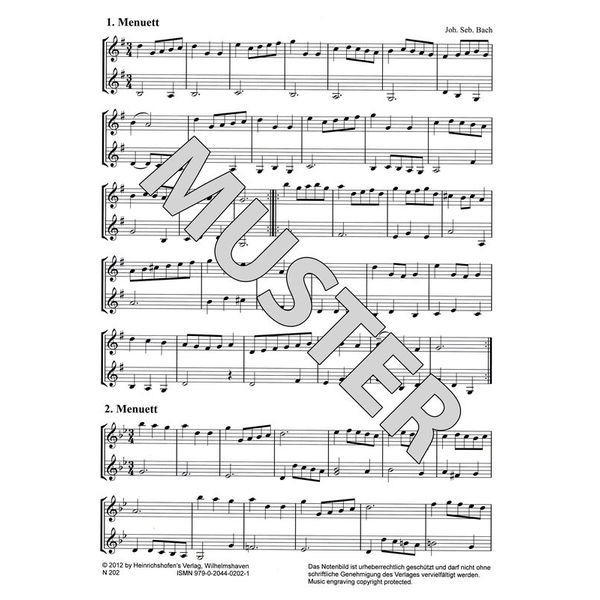 Heinrichshofen Verlag Bach Duette Violin