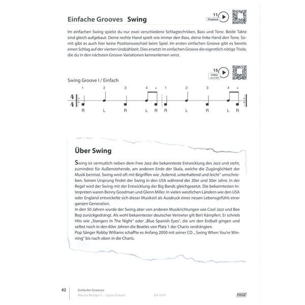 Hage Musikverlag Cajon Schule