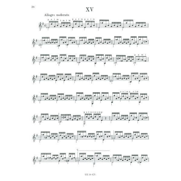 Universal Edition Sor Mittelschwere Etüden