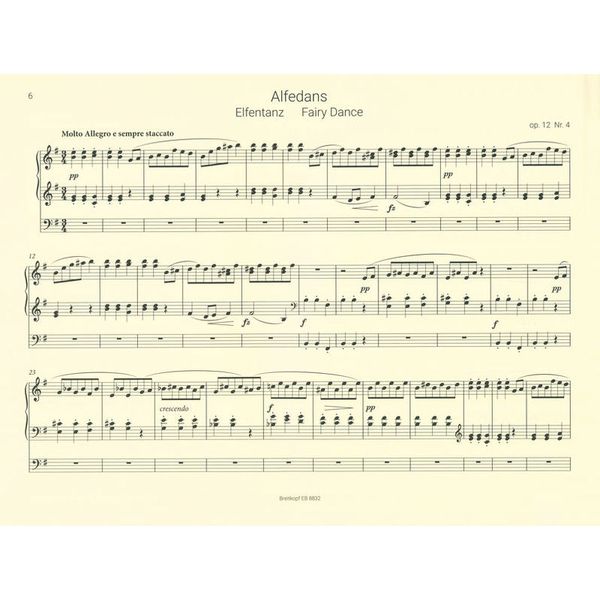 Breitkopf & Hrtel Grieg Lyrische Stücke Orgel