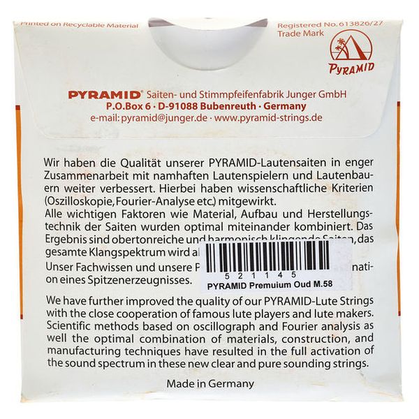 Pyramid OU583 Arabic Oud Set